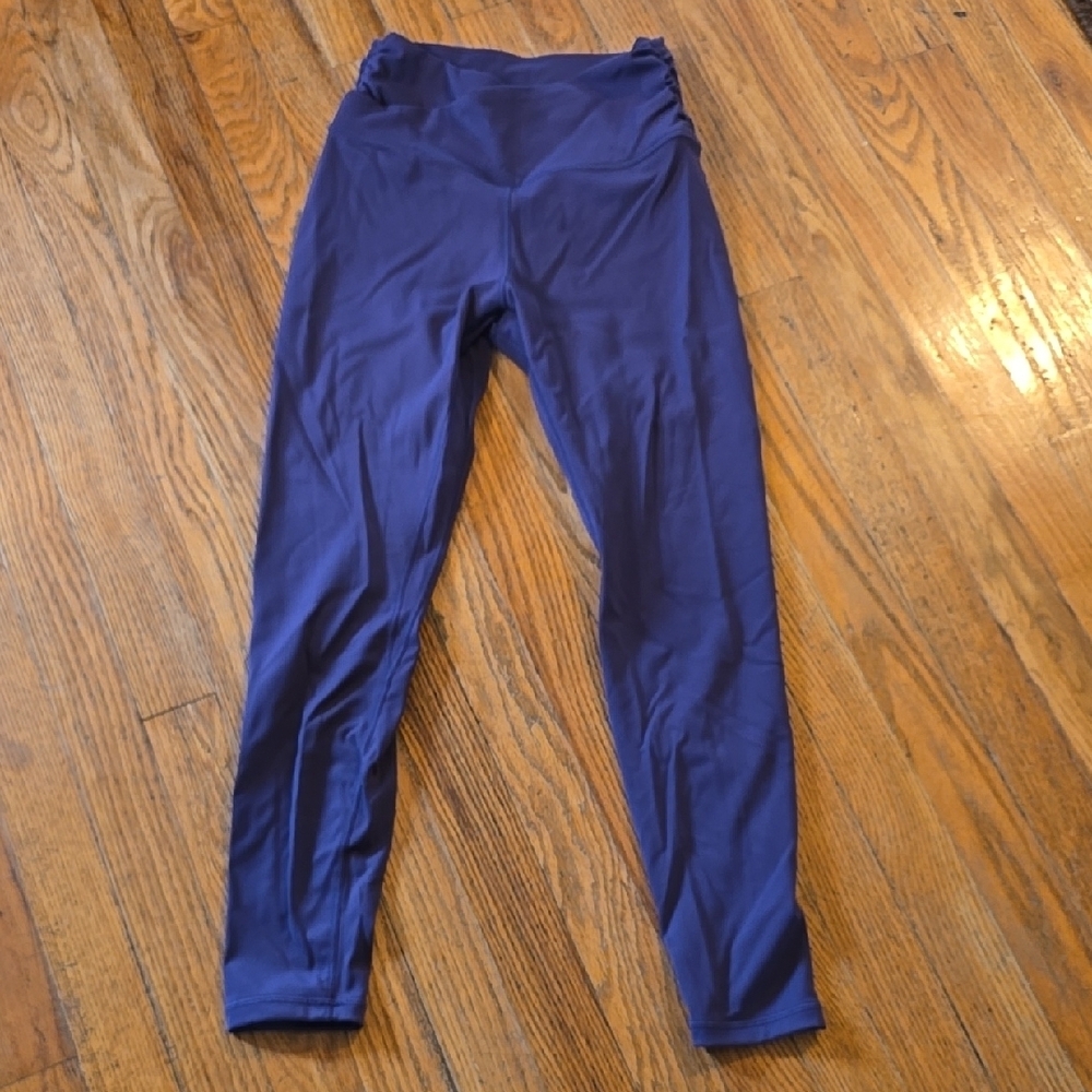 Ododos Purple Leggings with Wide Waistband S
